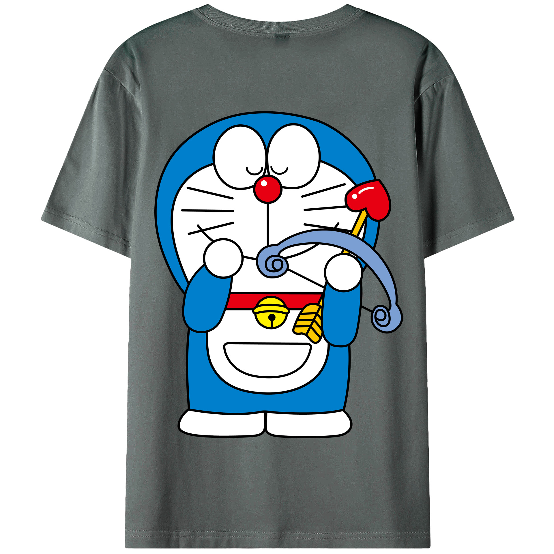 （画像用） ドラえもん Doraemon 綿100％半袖Tシャツ（背面プリント）